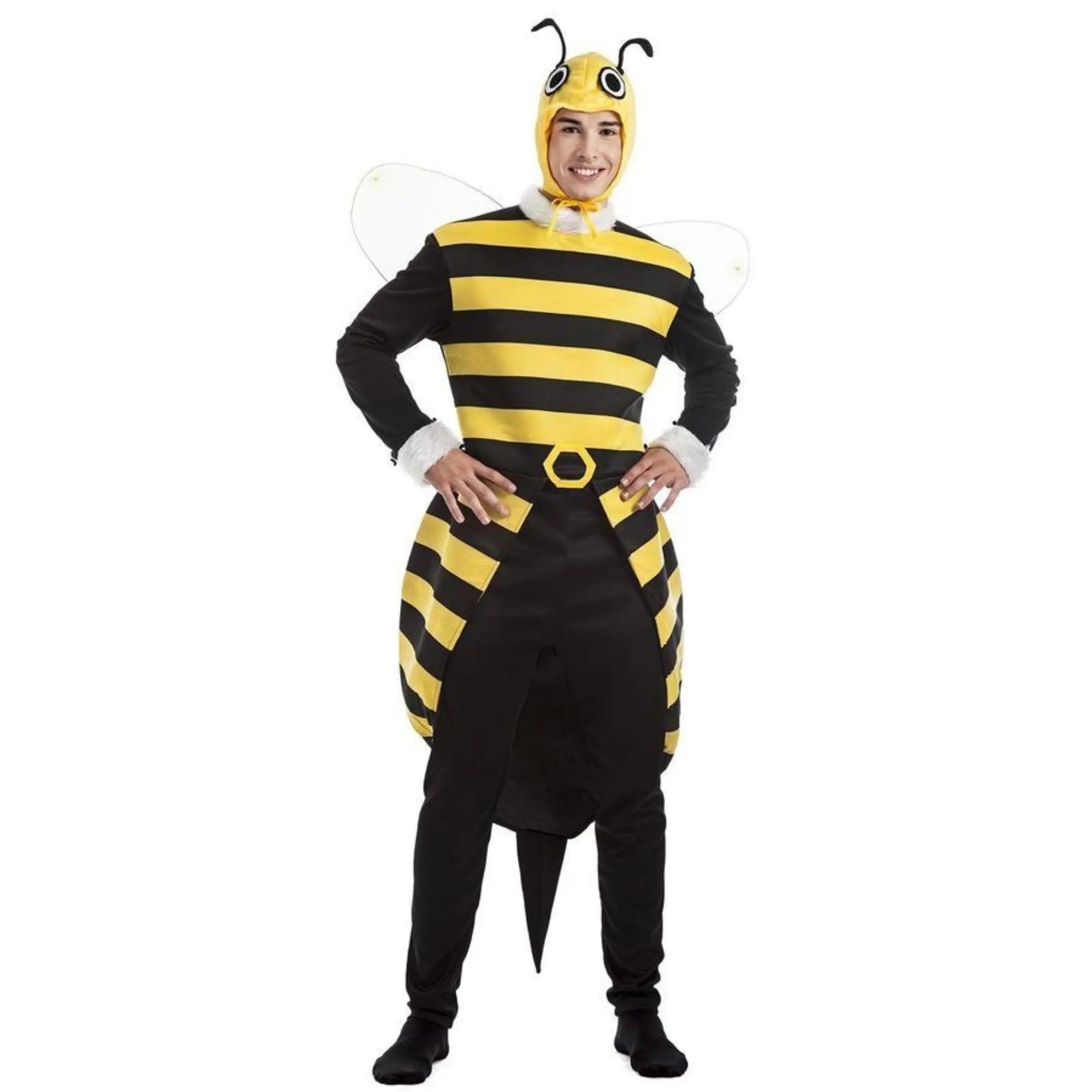Disfraz de abejorro para adulto con cuerpo completo, alas y sombrero, ideal para Carnaval y fiestas divertidas