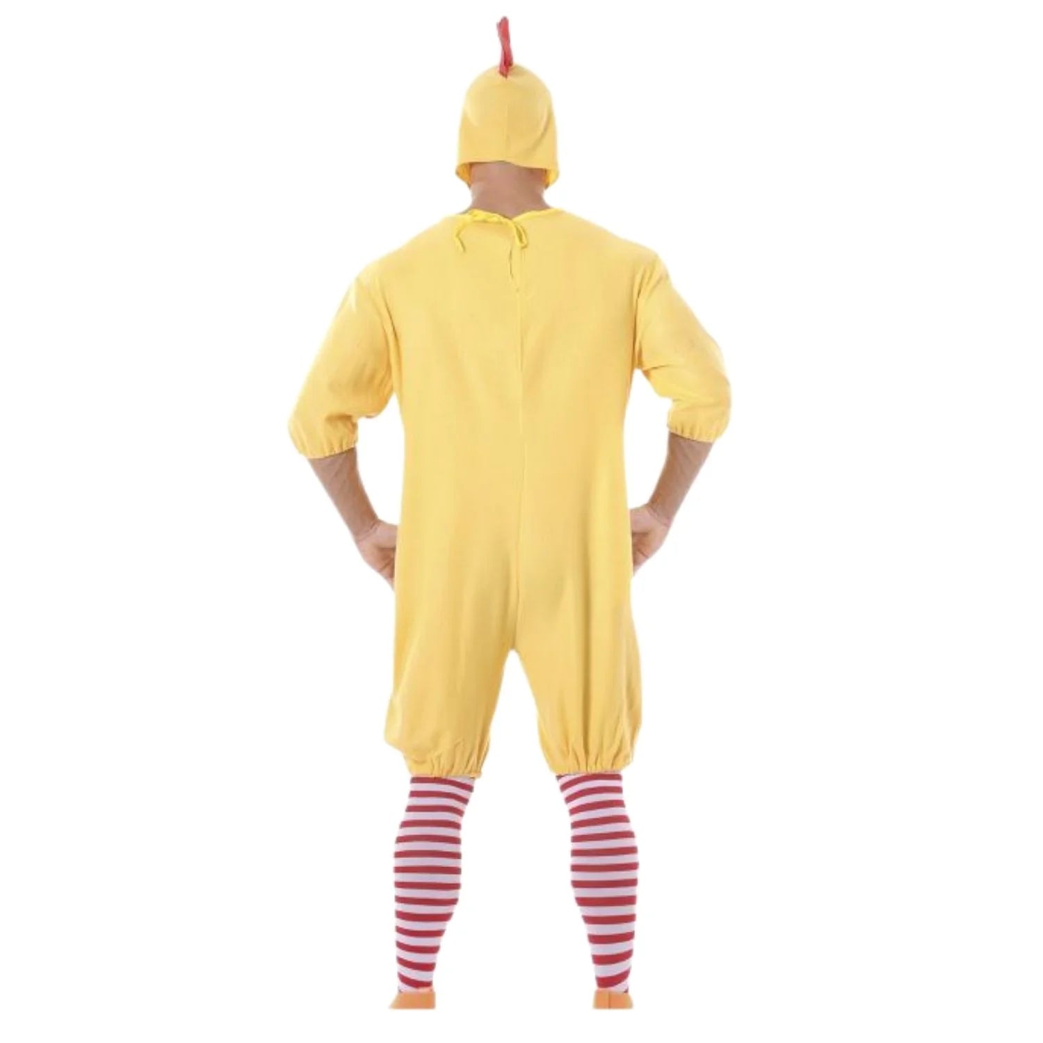 Persona con disfraz de pollito amarillo adulto para Carnaval