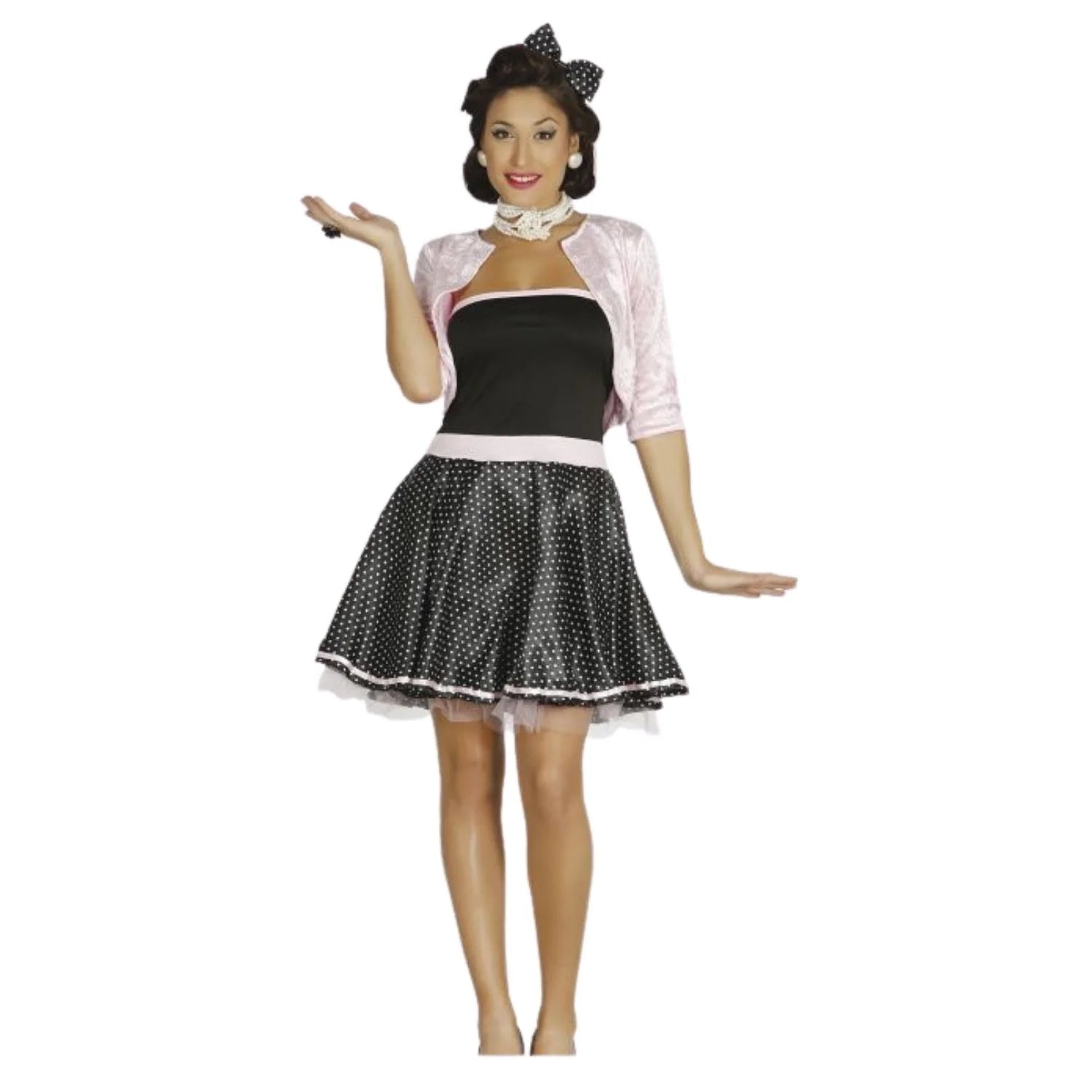 Disfraz de los años 50 para adulto mujer con vestido retro