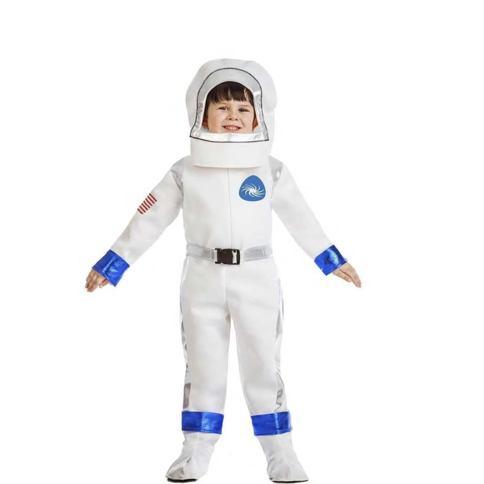 Disfraz de astronauta para niño con mono, casco y cubrebotas