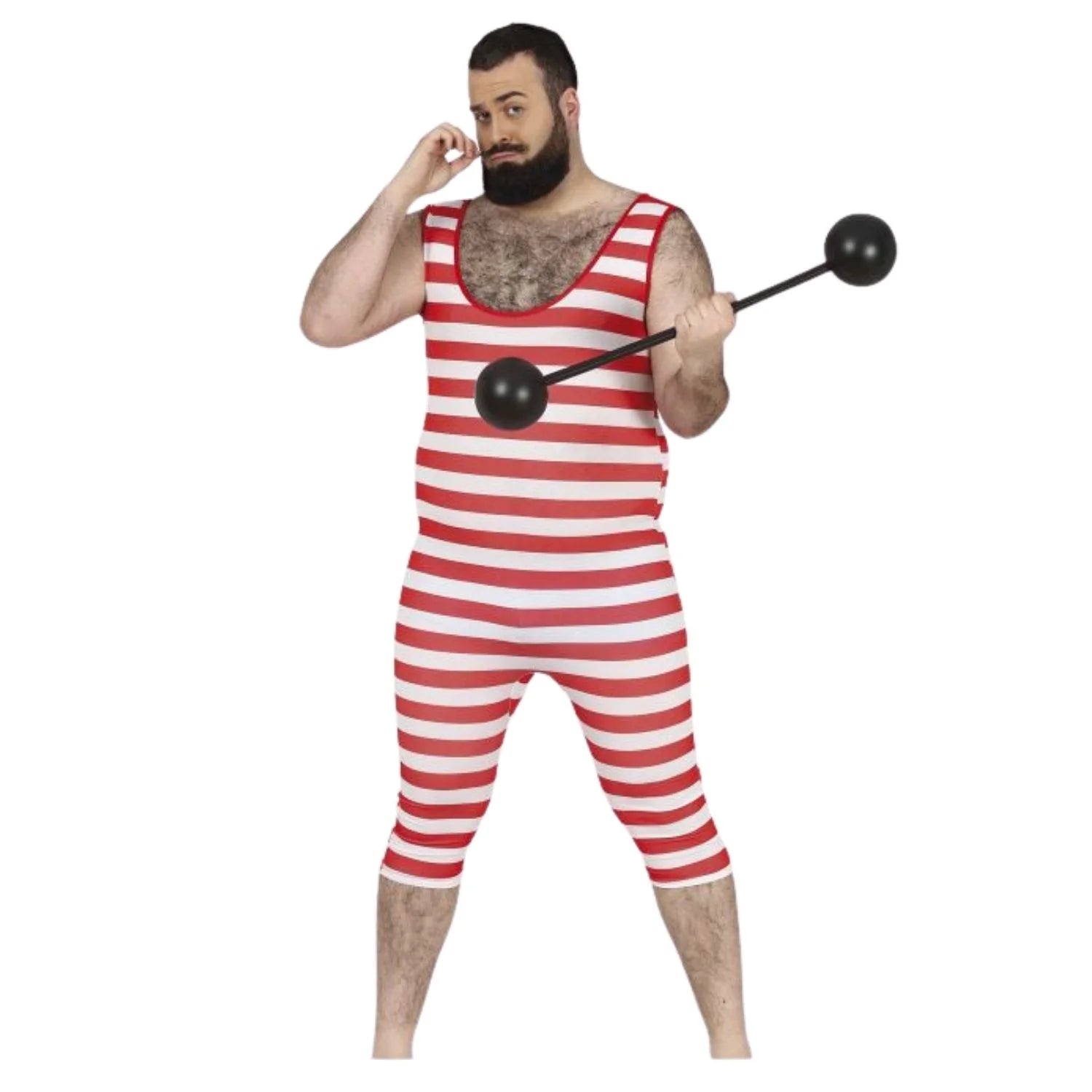 Disfraz bañista o forzudo adulto con mono para Carnaval