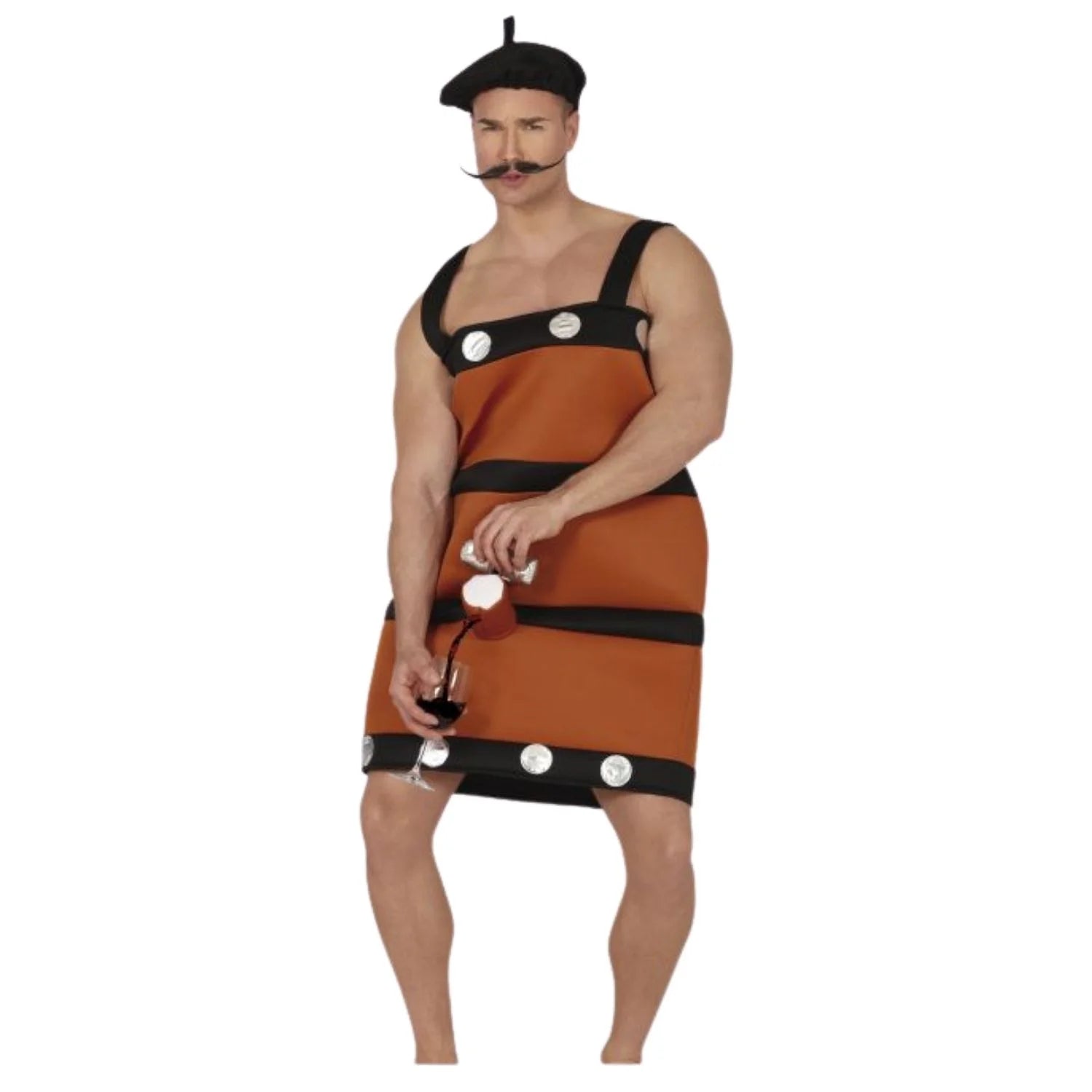 Disfraz barril adulto con cinturón para Carnaval y fiestas