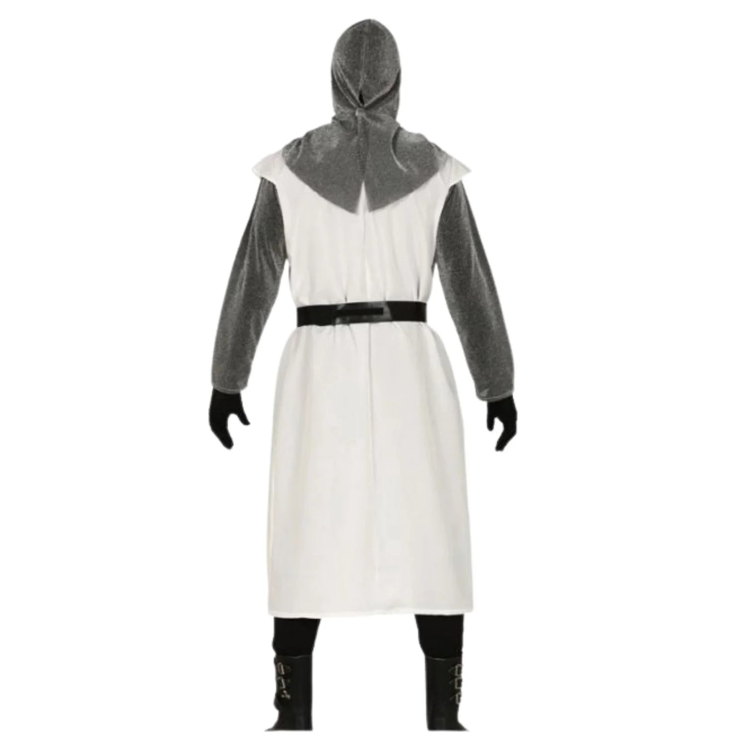 Hombre con disfraz templario para adulto en fiesta medieval