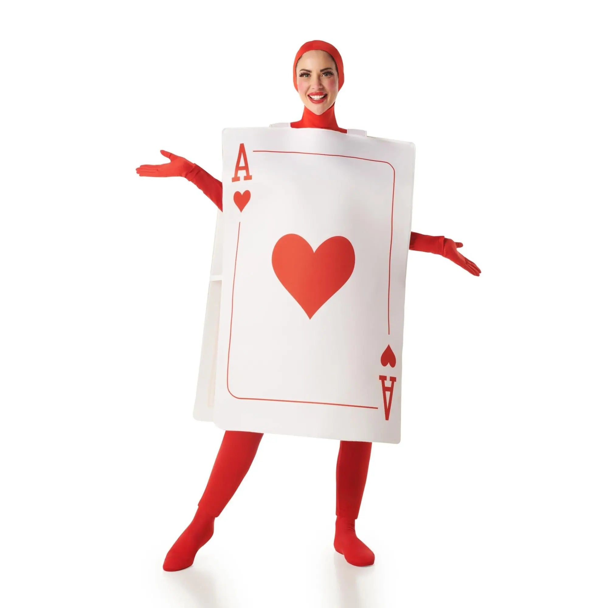 Disfraz de carta poker As de Corazones adulto de foam para Carnaval divertido y original