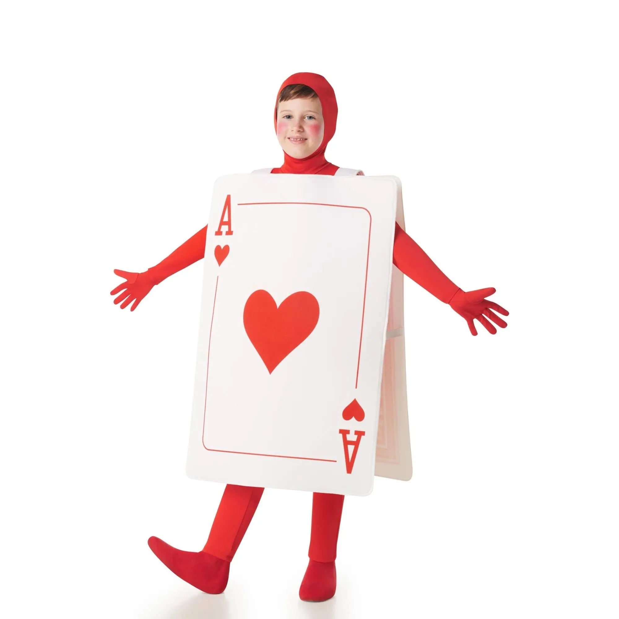 Disfraz infantil de carta de poker As de Corazones en foam para Carnaval divertido