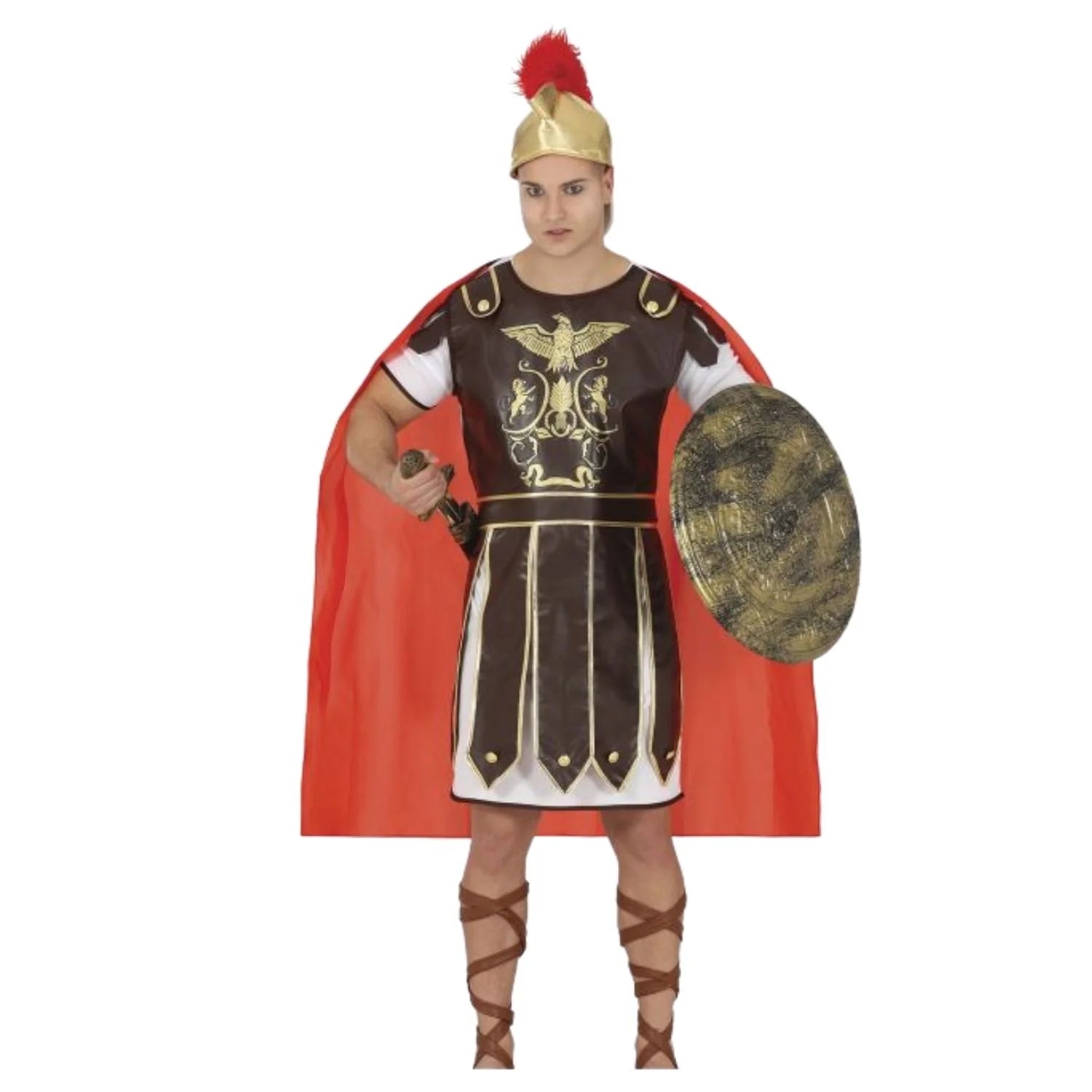 Disfraz de centurión romano adulto con capa y casco