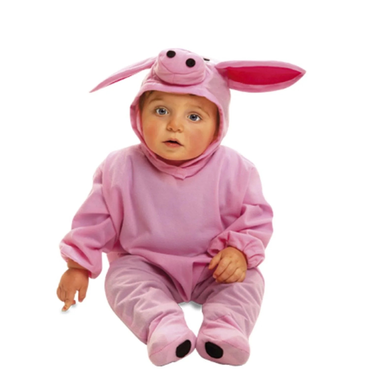Disfraz cerdito bebé rosa con mono y gorro para Carnaval