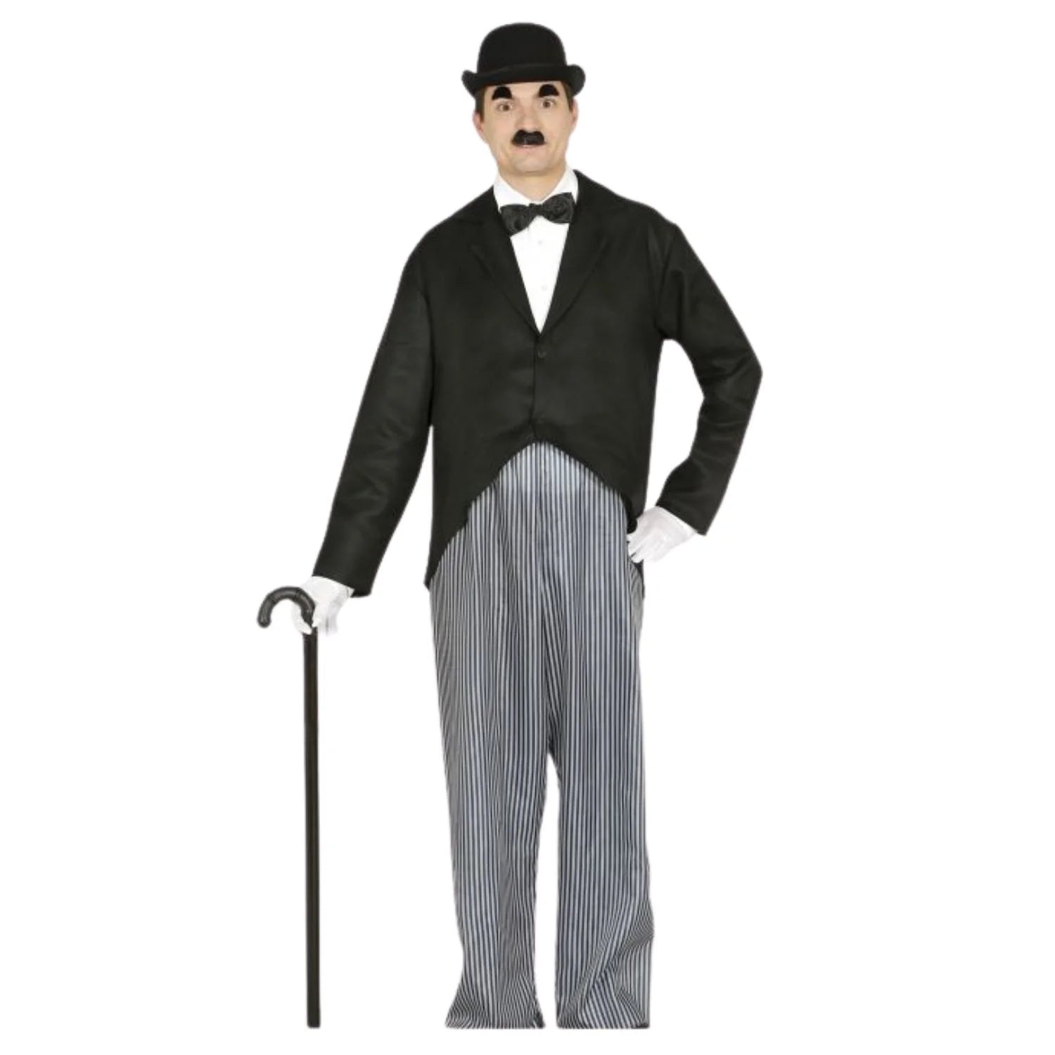Disfraz de Charlie Chaplin para adulto con chaqueta y pantalón