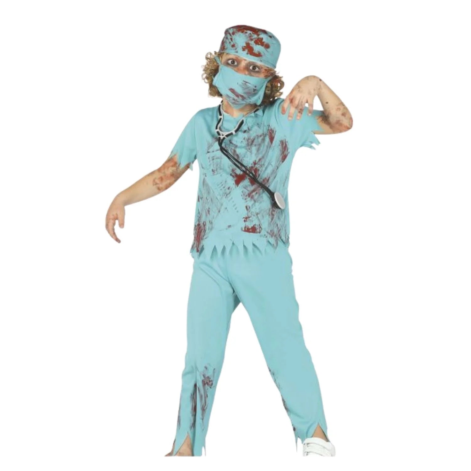 Disfraz cirujano zombie infantil con mascarilla y pantalón para Halloween