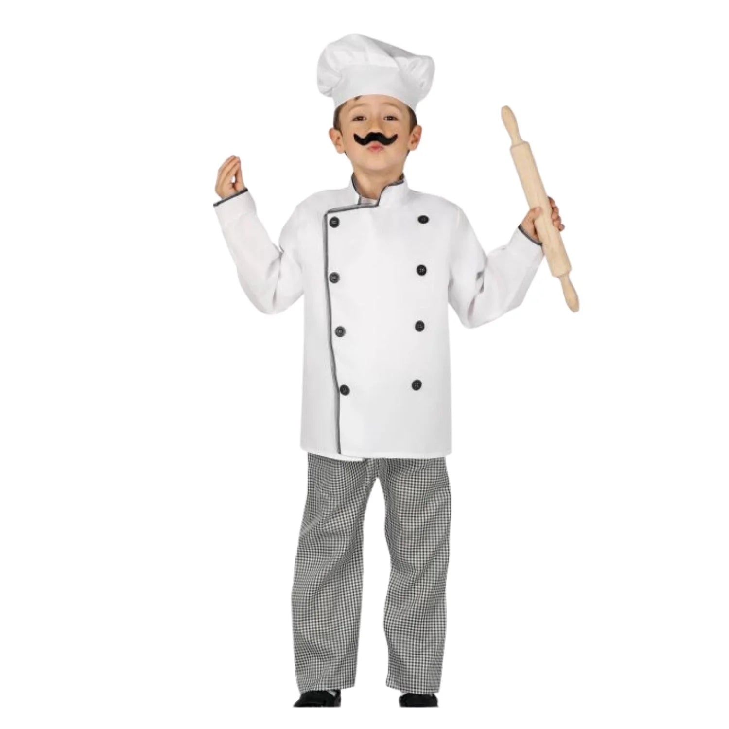 Disfraz cocinero infantil con chaqueta gorro y pantalón