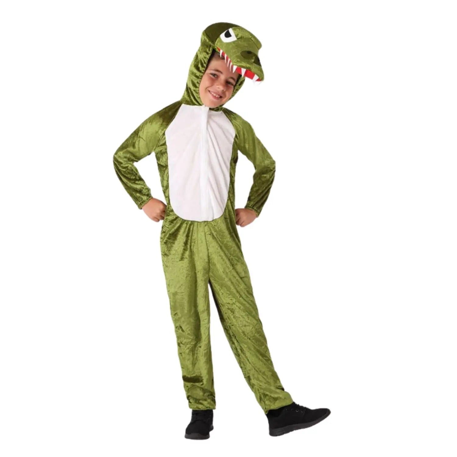 Disfraz cocodrilo infantil con mono completo verde
