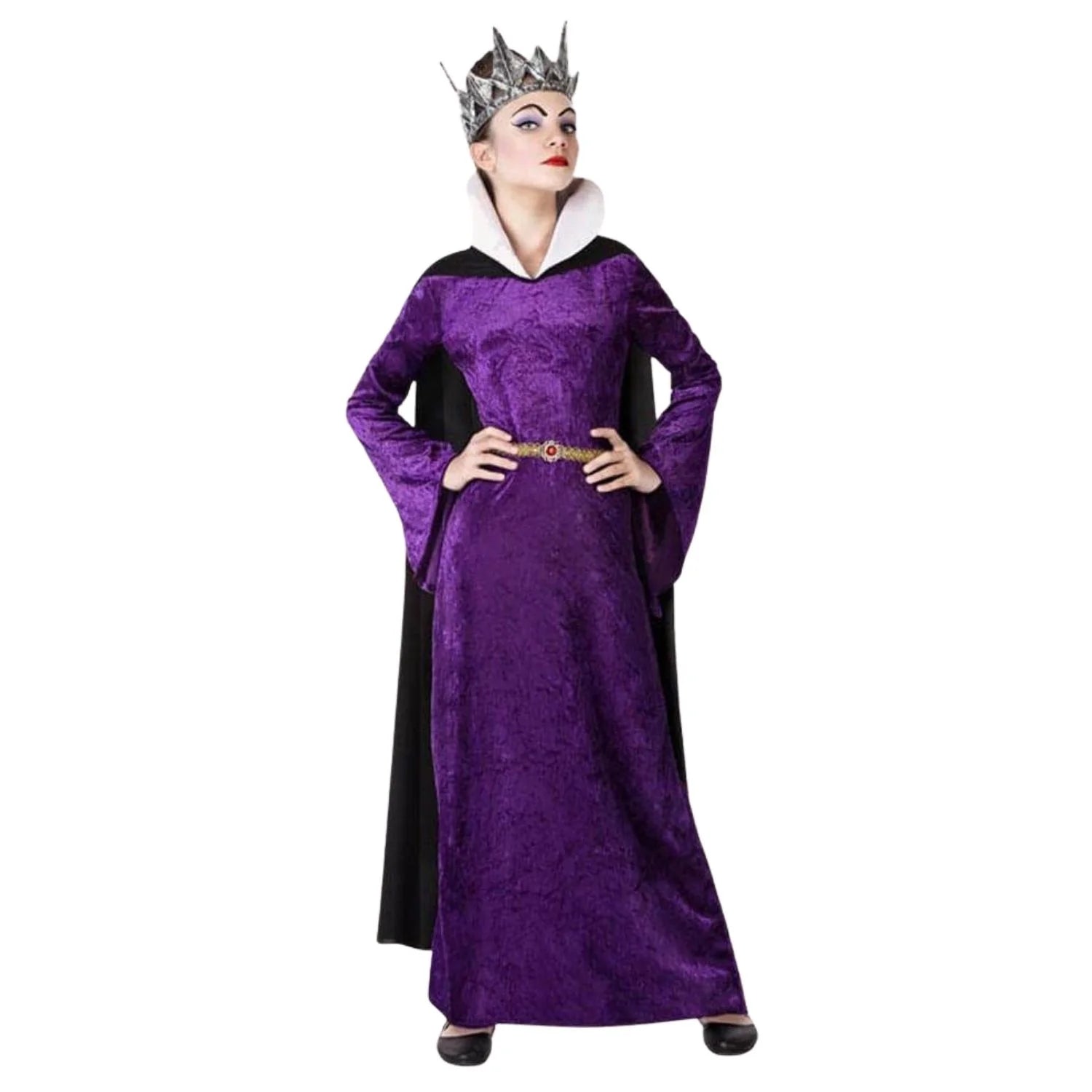 Disfraz de bruja maléfica para niña con vestido oscuro