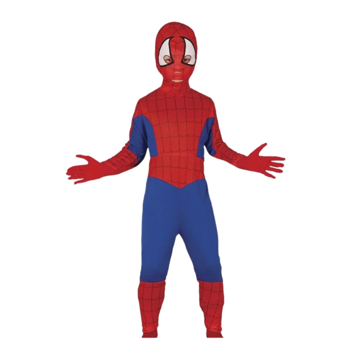 Disfraz de chico araña para infantil con mono y capucha
