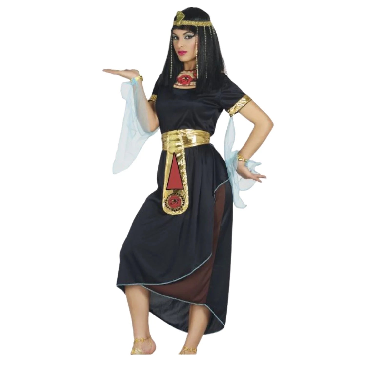 Disfraz Cleopatra mujer con vestido y accesorios egipcios