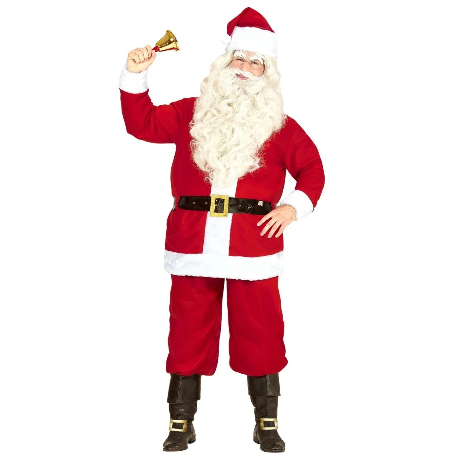 Disfraz de Santa Claus rojo adulto clásico para Navidad