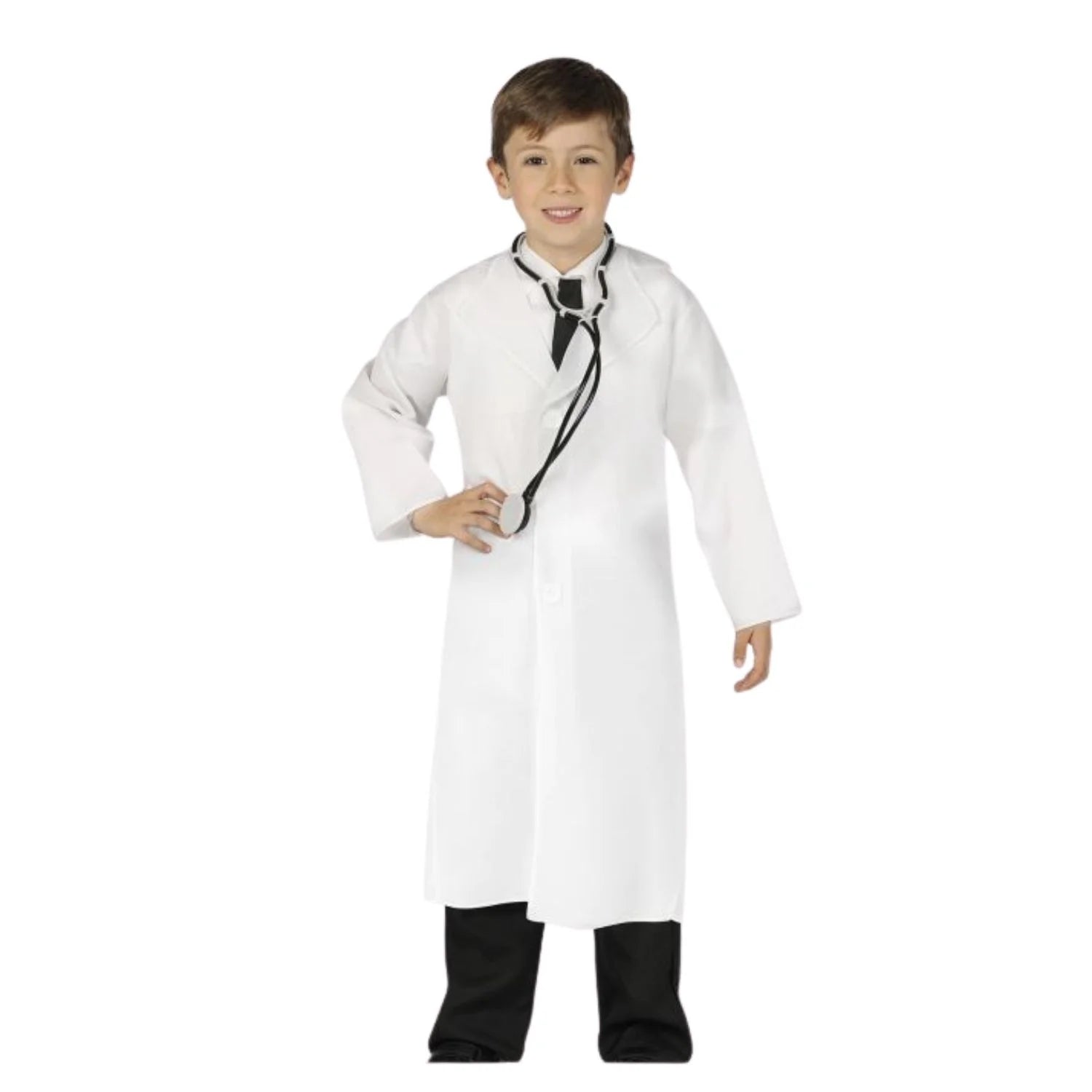 Disfraz de doctor para niño con bata mascarilla y corbata