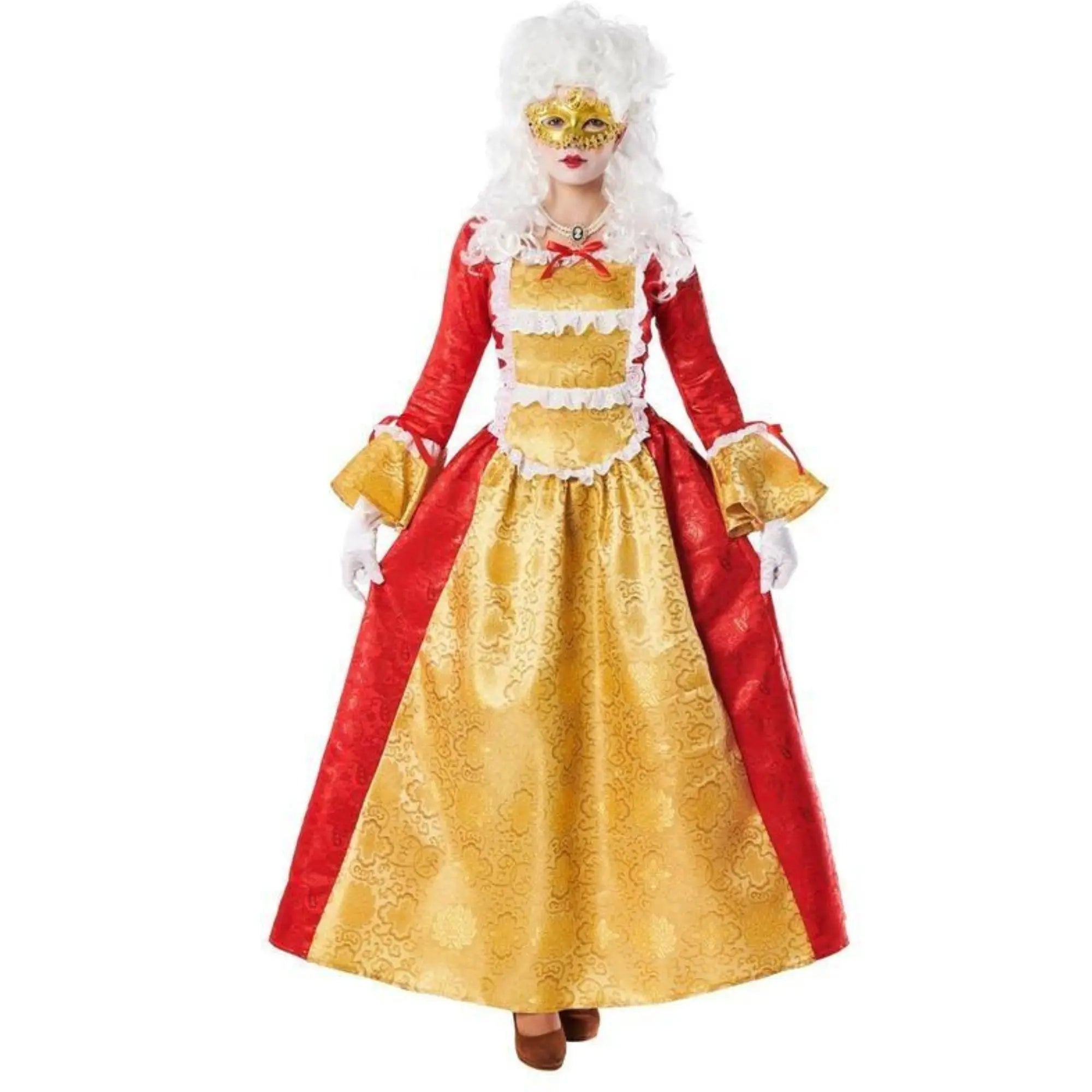 Disfraz de María Antonieta adulto con vestido de época elegante para Carnaval y fiestas históricas