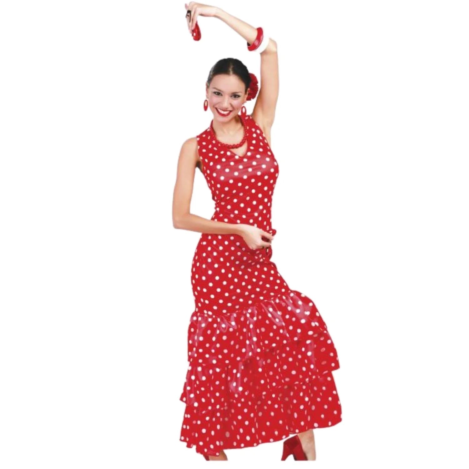 Disfraz flamenca adulta con vestido tradicional