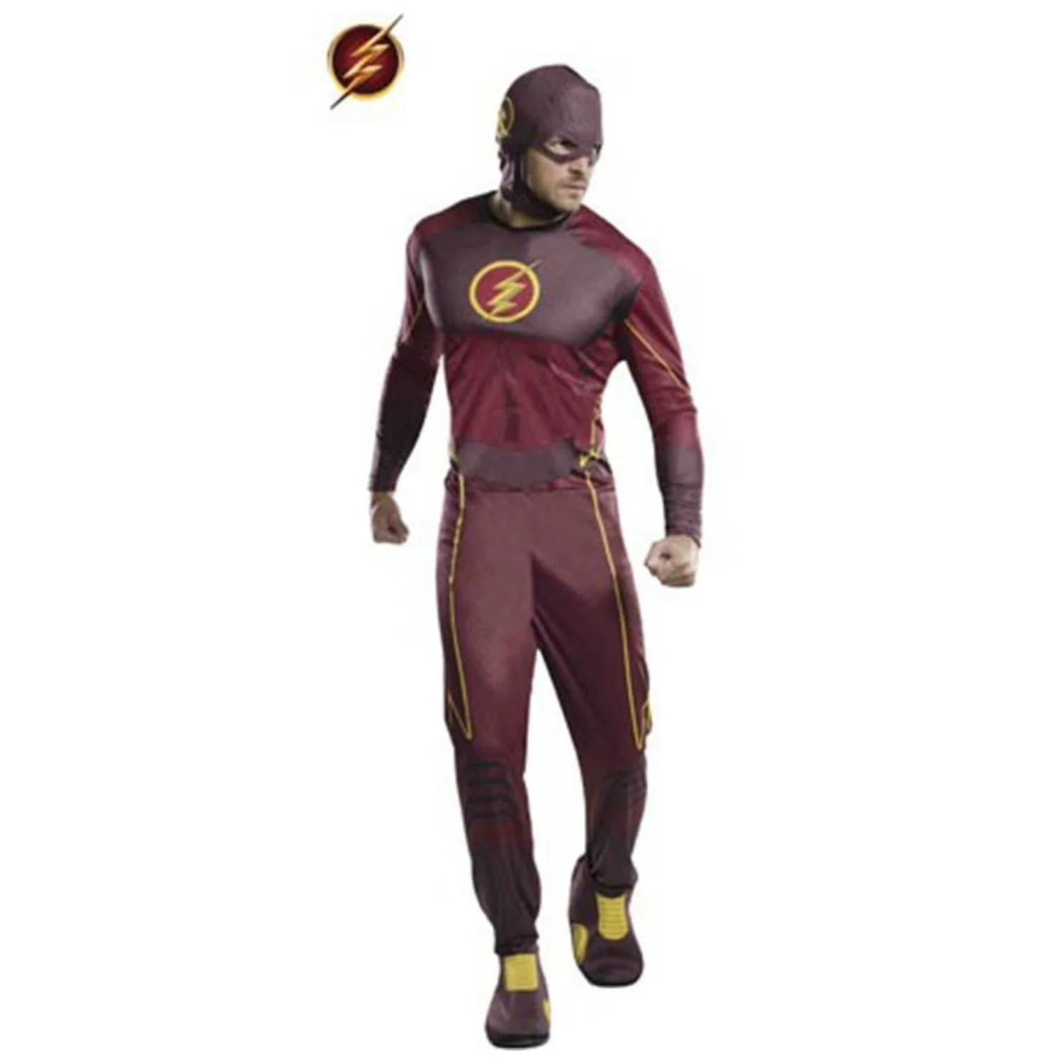 Disfraz Flash adulto con traje completo, cubrebotas y casco