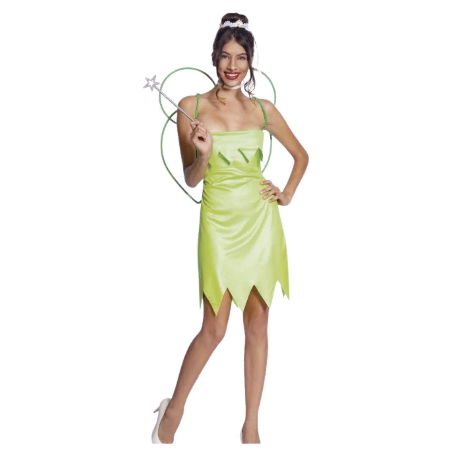 Disfraz de Hada Verde para Mujer con alas y vestido