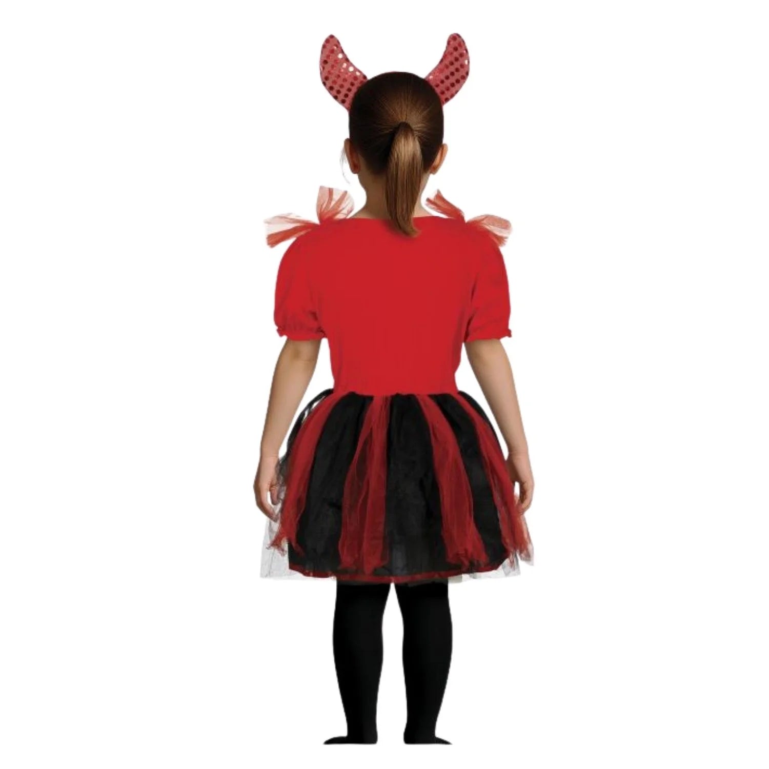 Niña con disfraz de diablilla infantil para Halloween