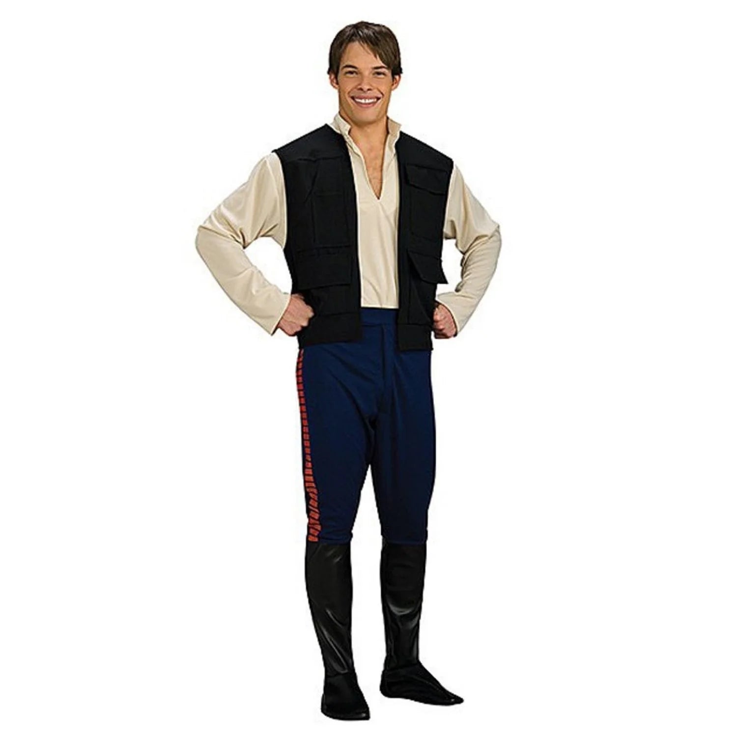 Disfraz Han Solo adulto con chaleco y pantalón con cubrebotas