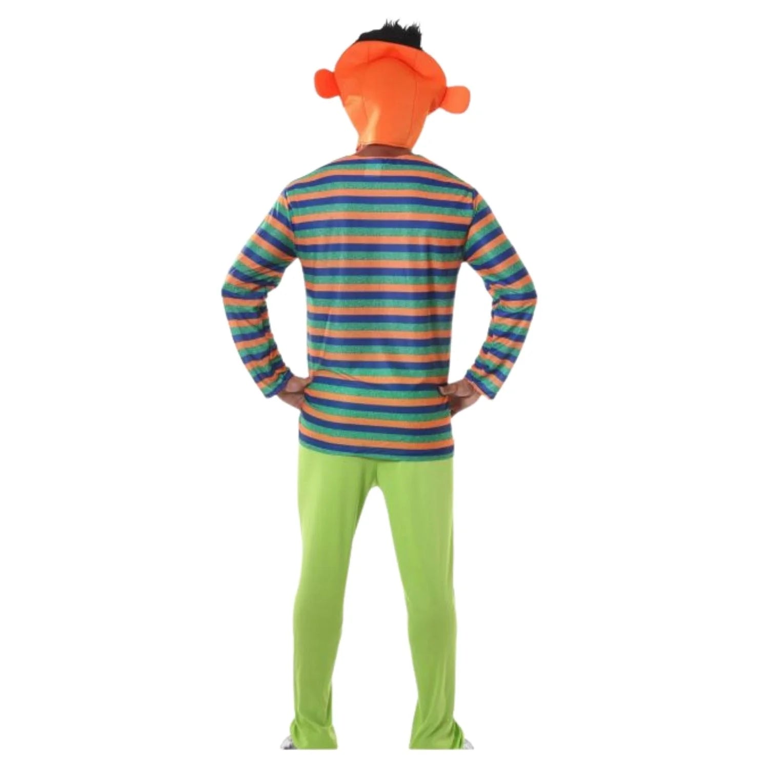 Hombre con disfraz naranja completo para Carnaval y fiestas temáticas