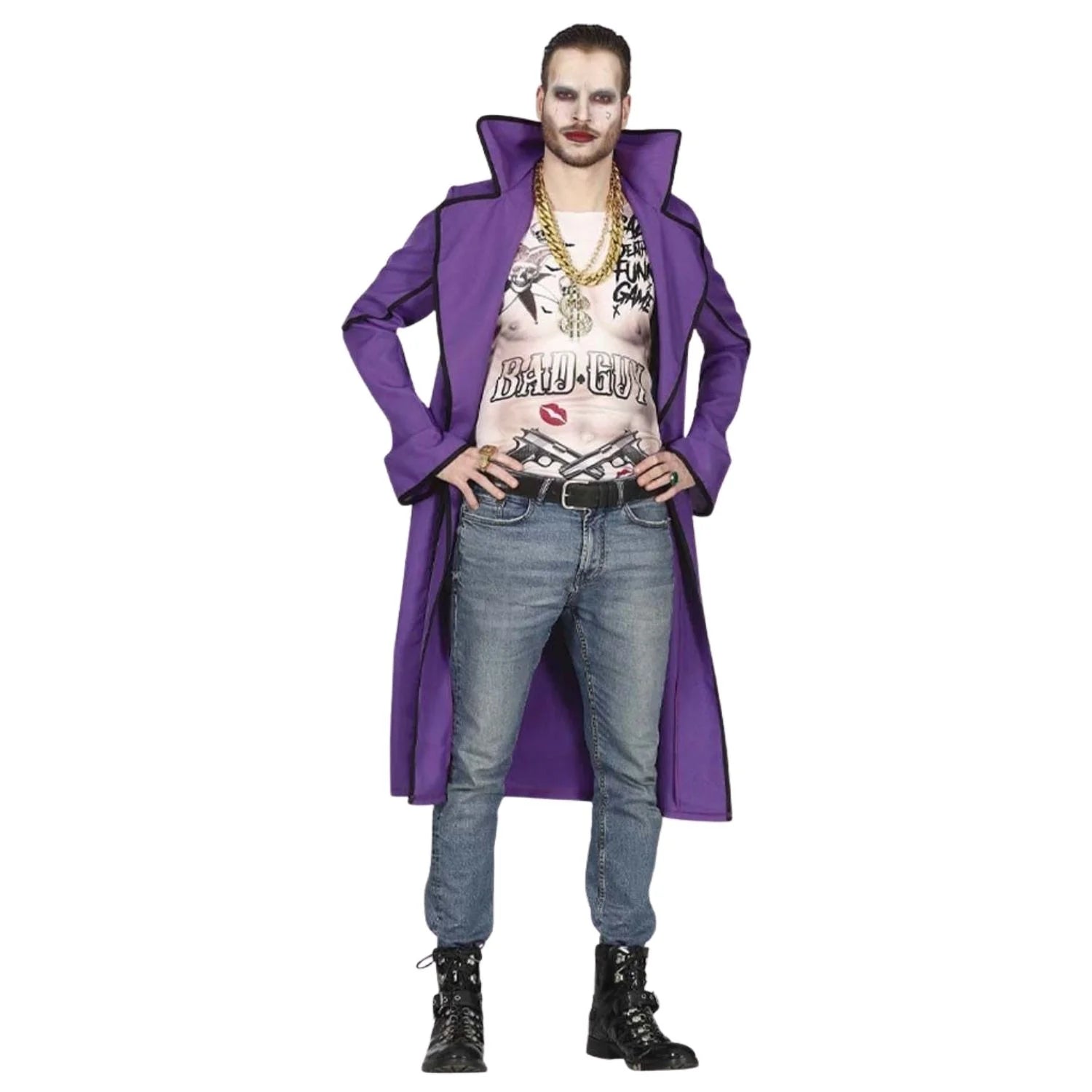 Disfraz Joker Suicide Squad adulto con chaqueta y camiseta