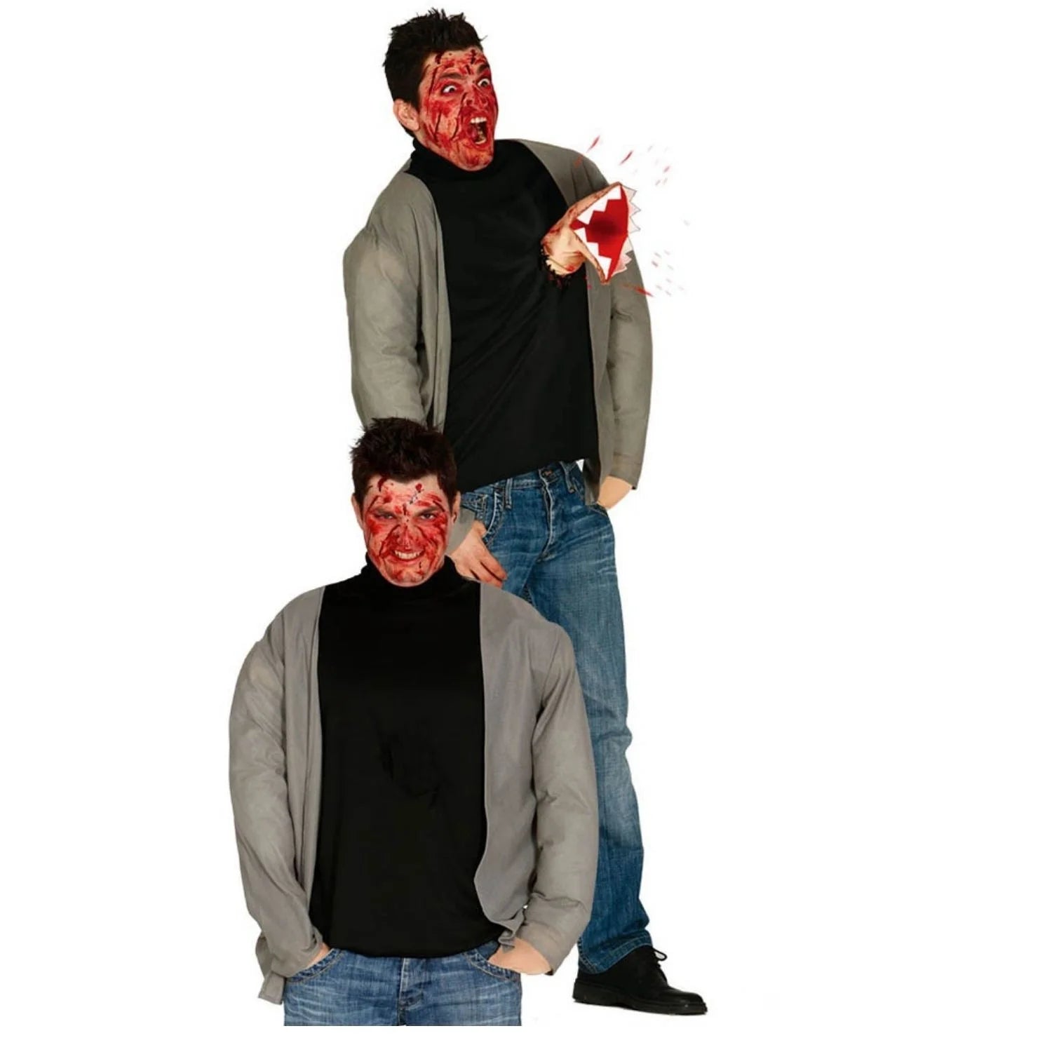 Disfraz mano alien con camisa y guante para fiestas