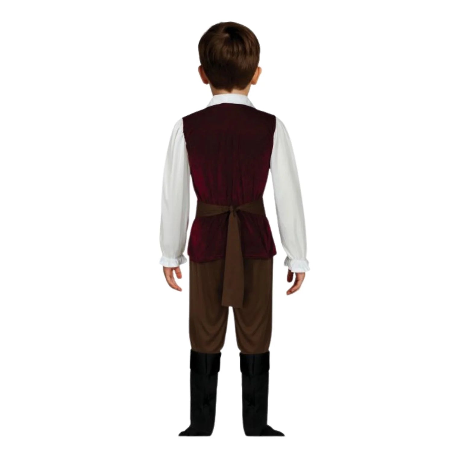 Niño con disfraz de posadero infantil para Carnaval medieval