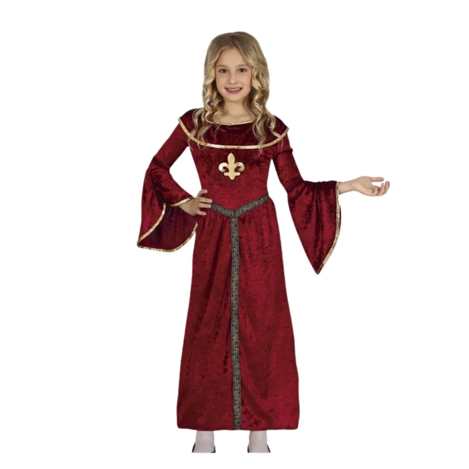 Disfraz medieval princesa niña vestido elegante infantil
