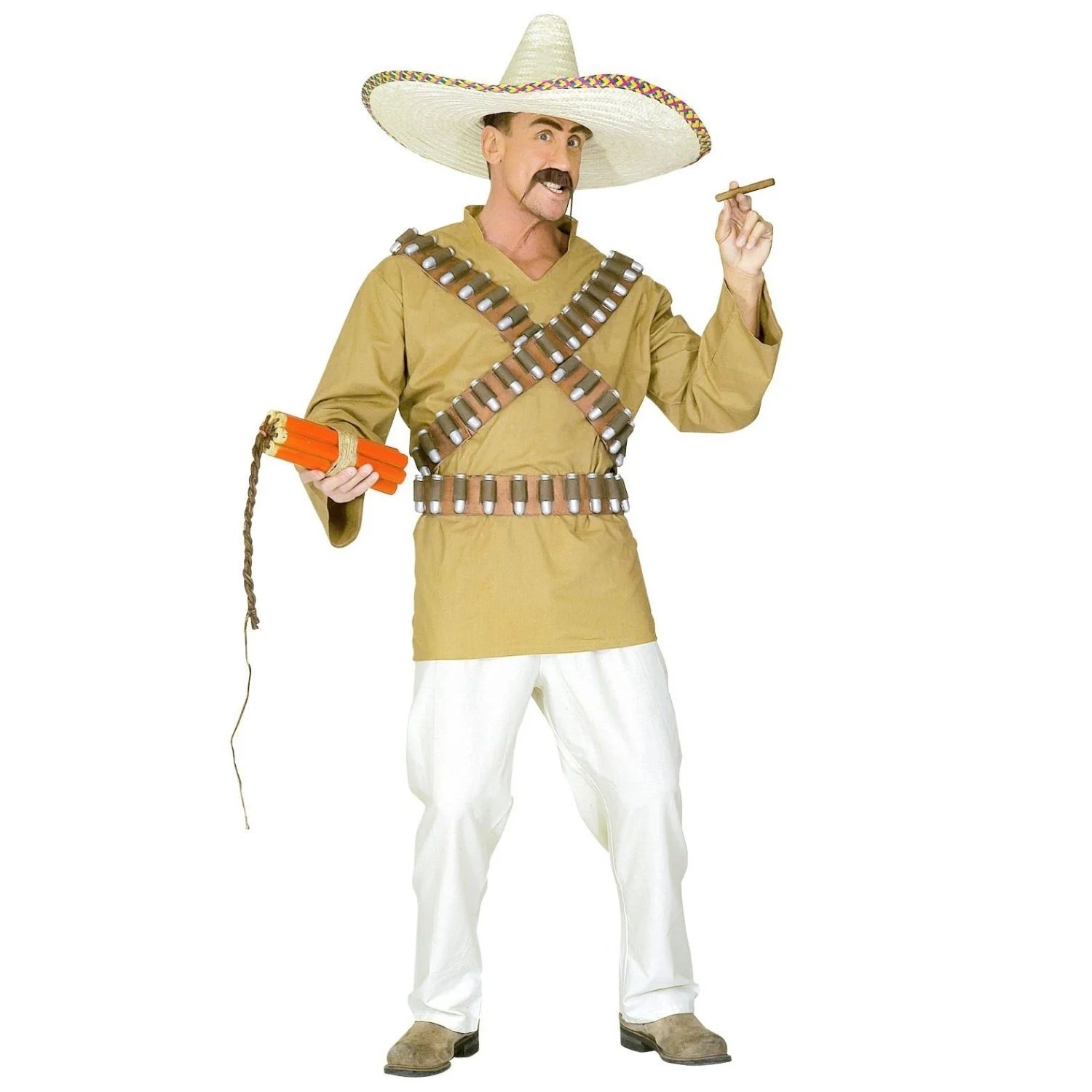 Disfraz mejicano adulto estilo western con cinturón decorativo