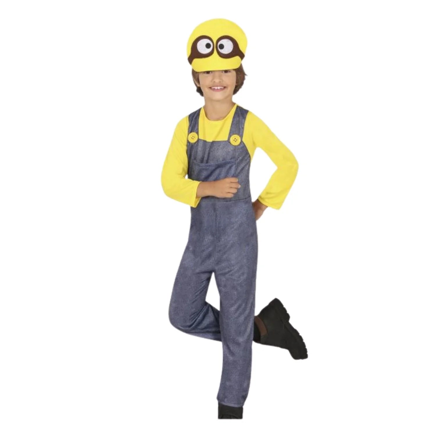 Disfraz minero para niño con gorro y mono para Carnaval