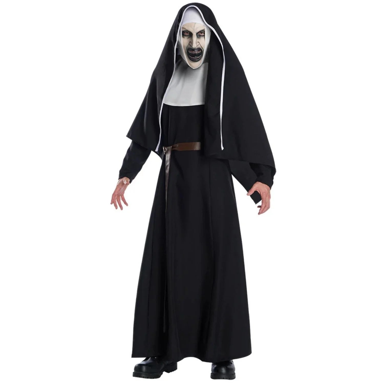 Adulto con disfraz de Monja The Nun negro con máscara terrorífica