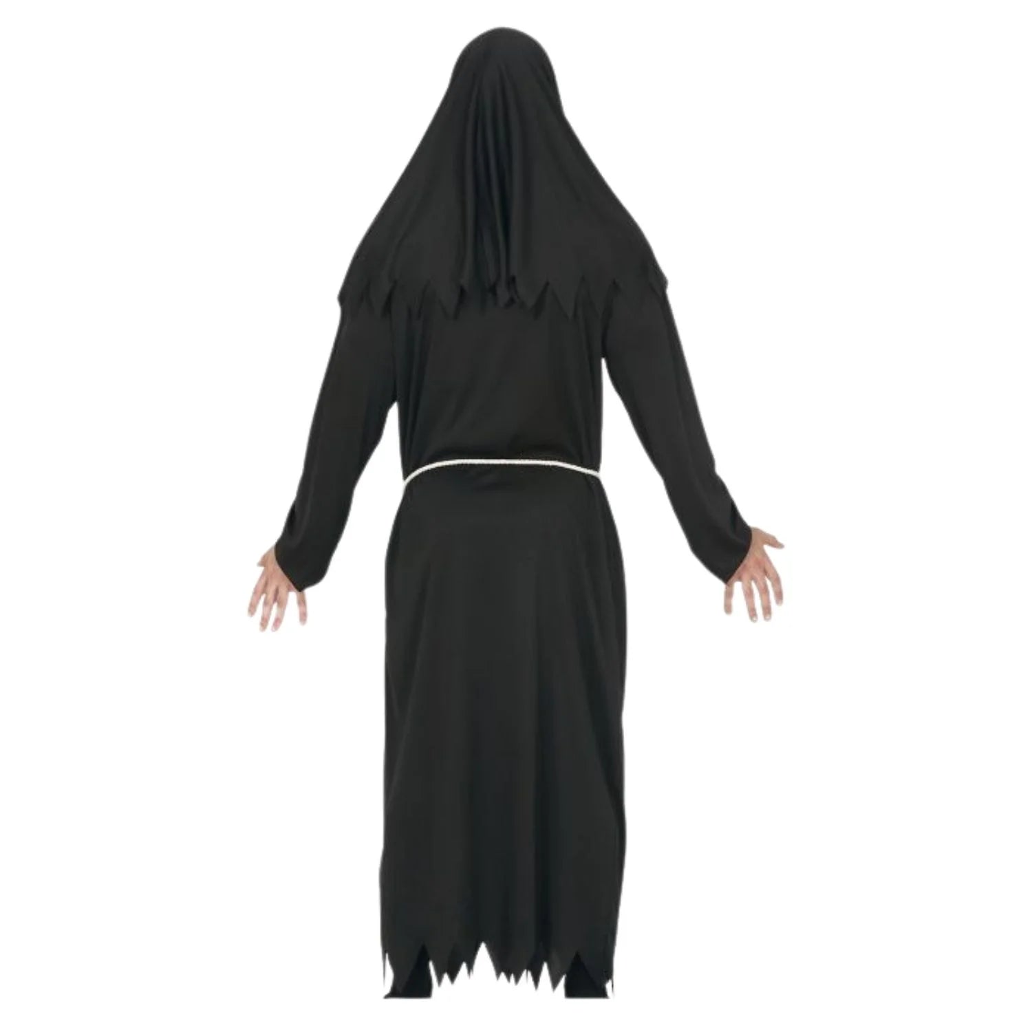 Adulto con disfraz de monja zombie para fiesta de terror
