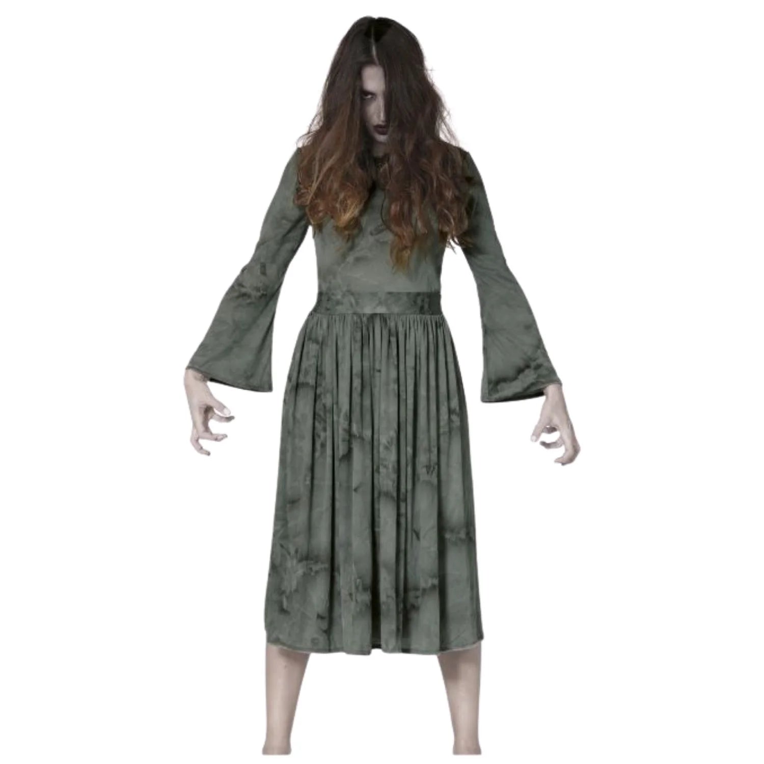 Disfraz mujer fantasma adulto con vestido para Halloween