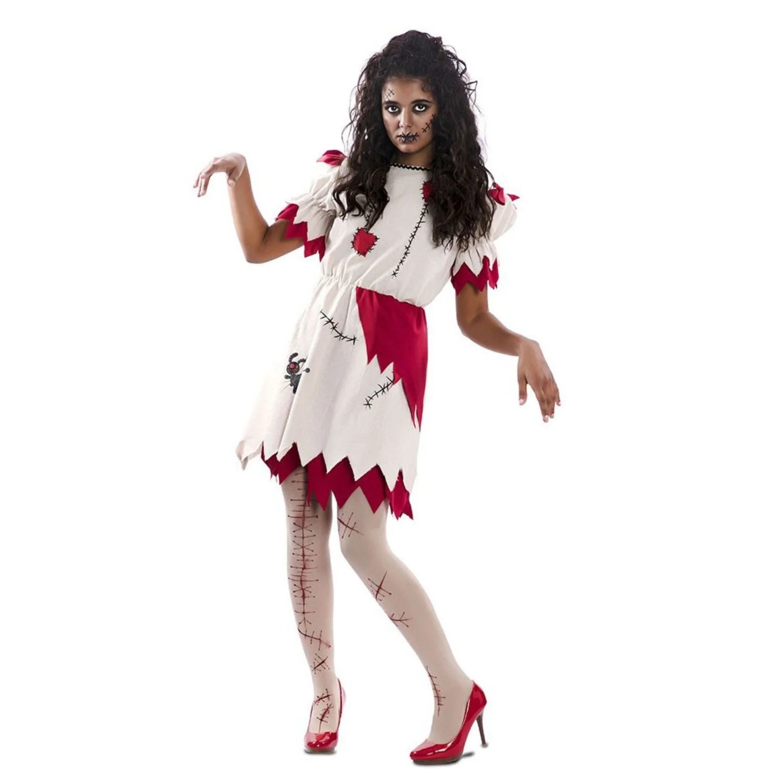disfraz muñeca vudú mujer, disfraz halloween mujer, disfraz terror mujer, disfraz muñeca siniestra, disfraz miedo mujer, disfraz halloween original, disfraz muñeca terrorífica, disfraz creepy mujer