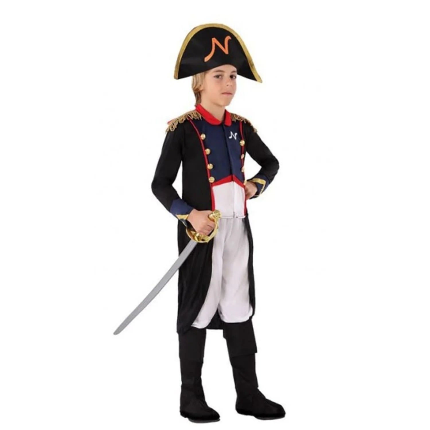 Disfraz Napoleón infantil con chaqueta y sombrero