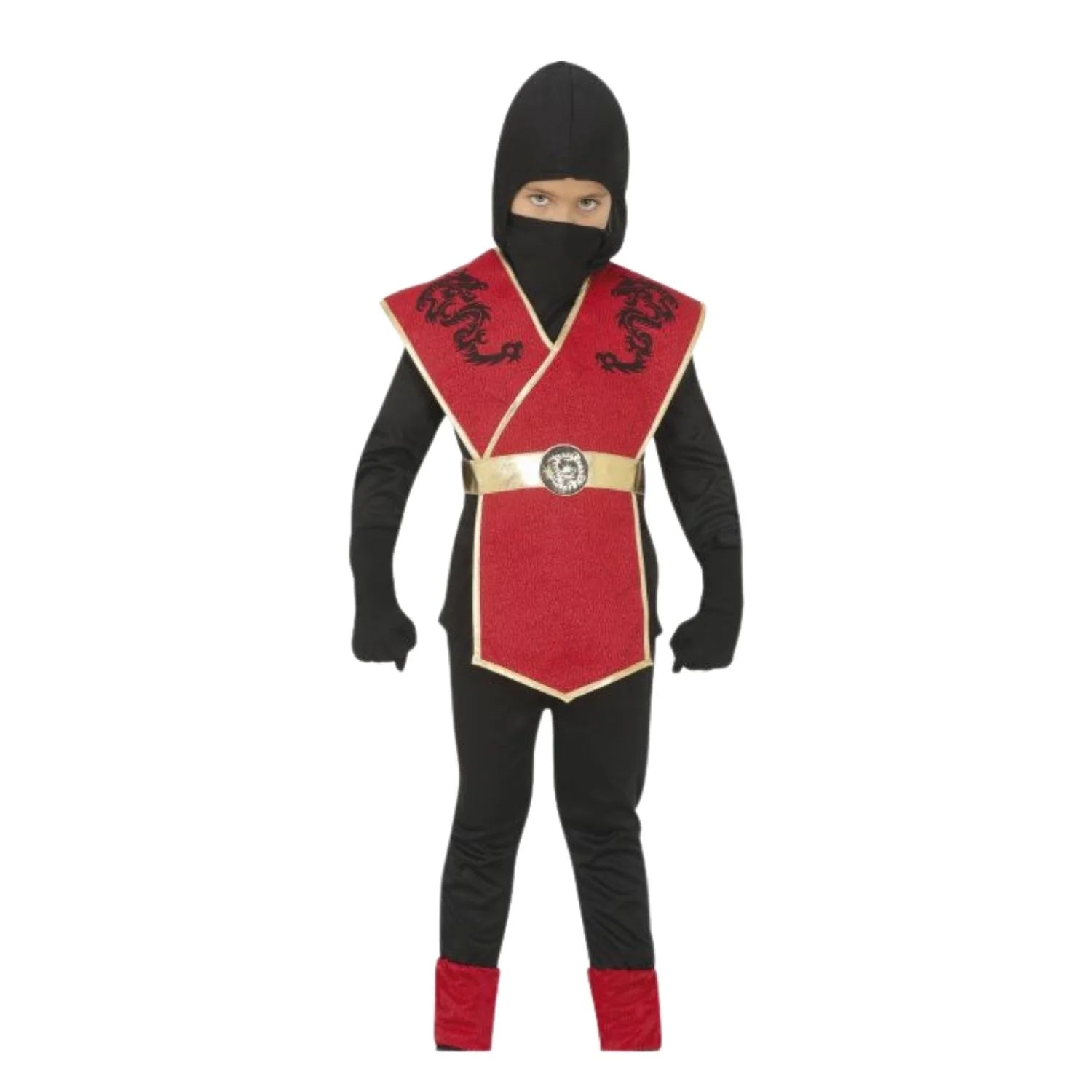 Disfraz ninja infantil completo con camiseta capucha chaleco pantalon