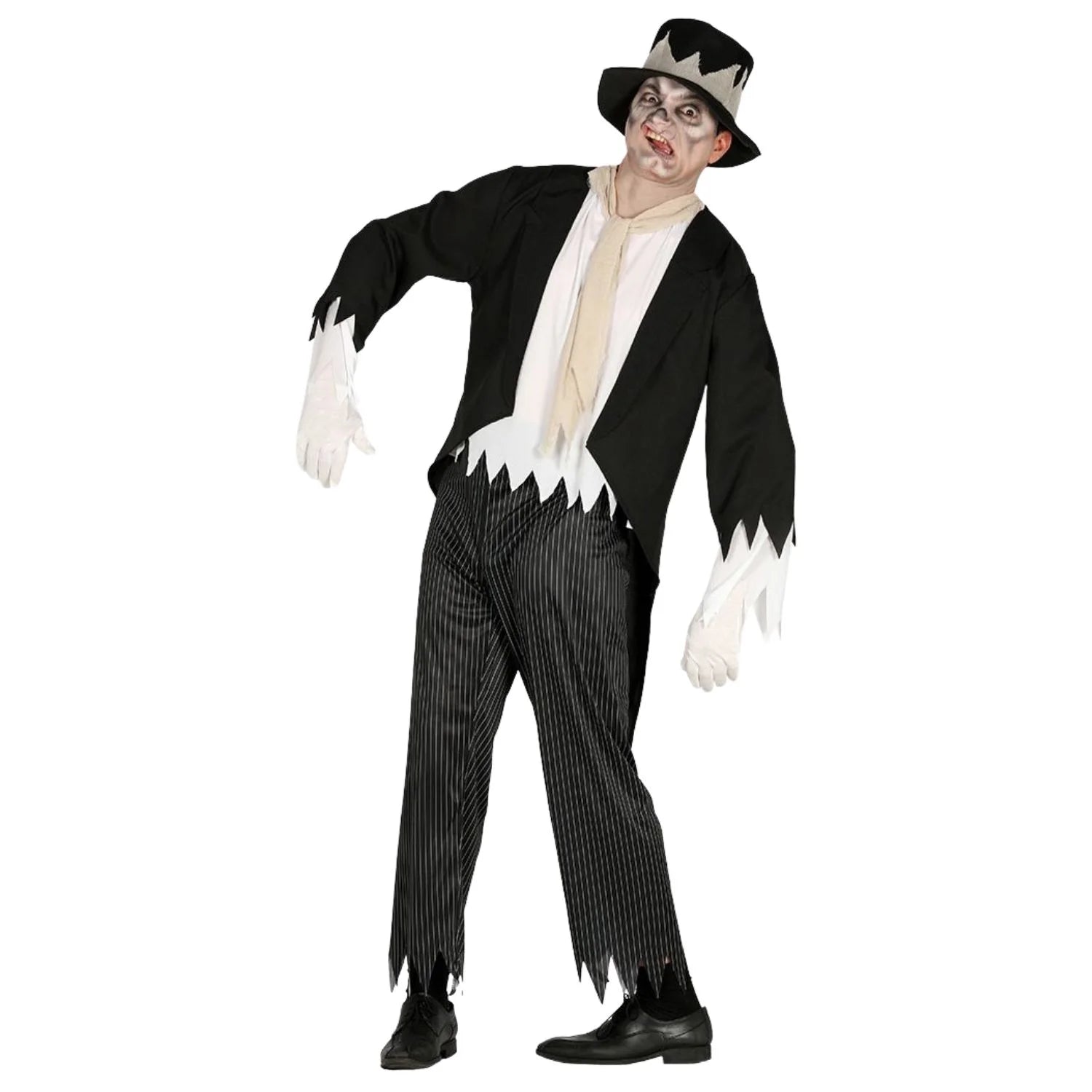 Disfraz novio fantasma adulto para Halloween con sombrero
