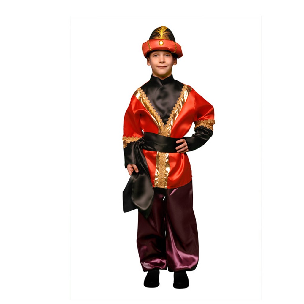 Niño con disfraz Paje Rojo infantil para Navidad y Reyes Magos