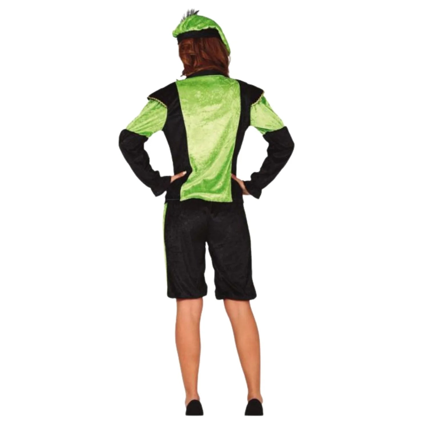 Disfraz de paje verde para mujer completo ideal para eventos navideños y funciones escolares