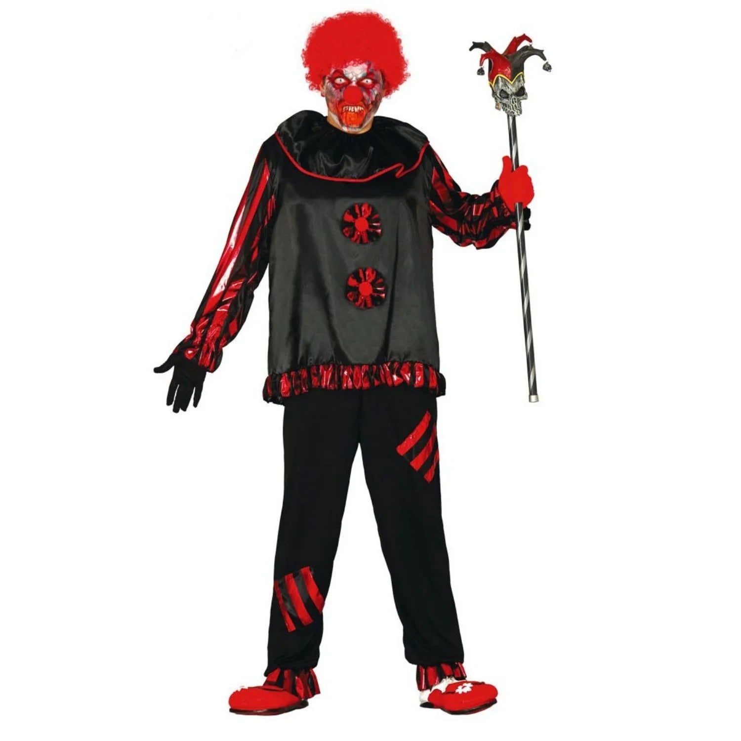 Disfraz de payaso loco con camisa y pantalón para Halloween