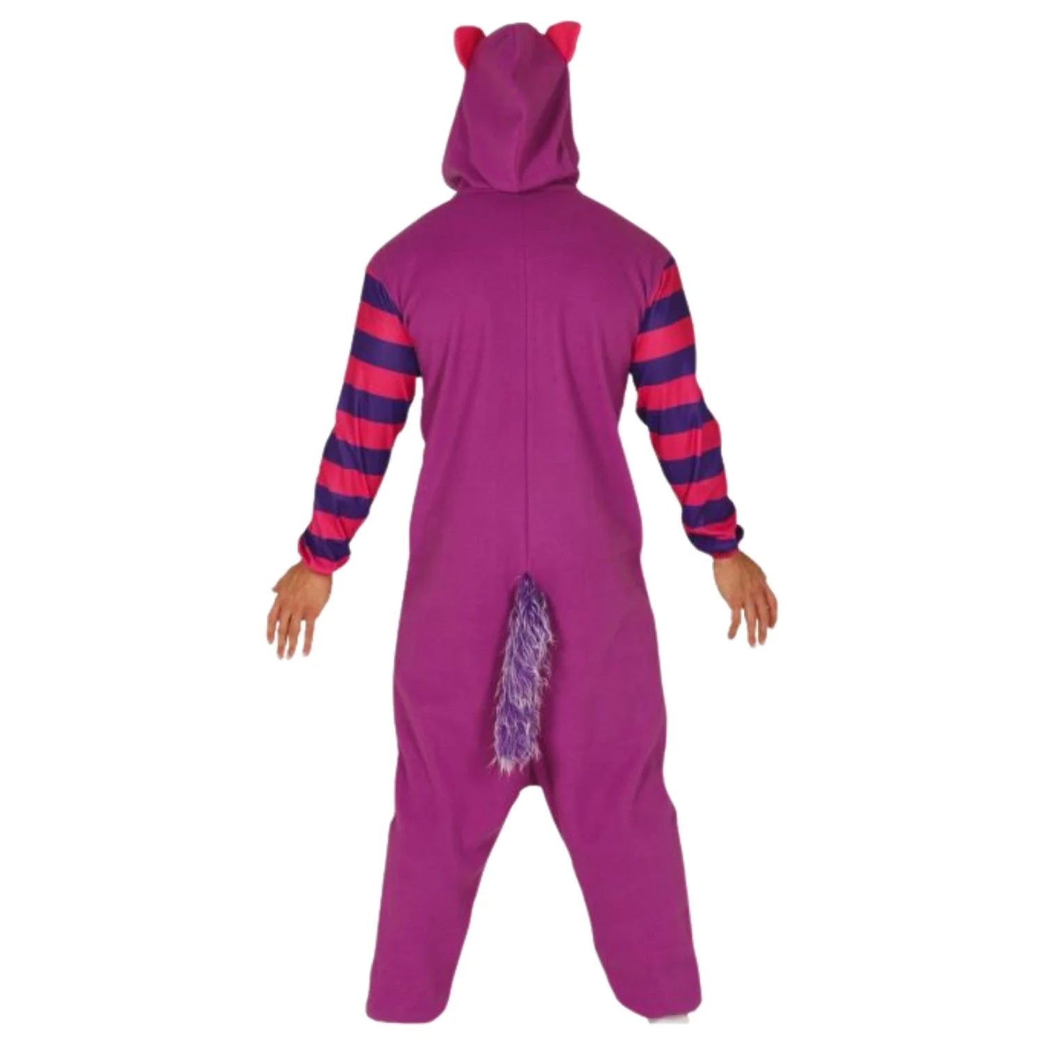 Adulto con disfraz gato lila tipo pijama para Carnaval