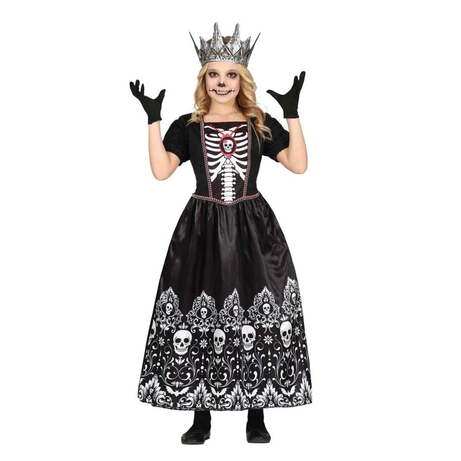Disfraz Reina de la Noche Infantil con vestido para Carnaval y Halloween