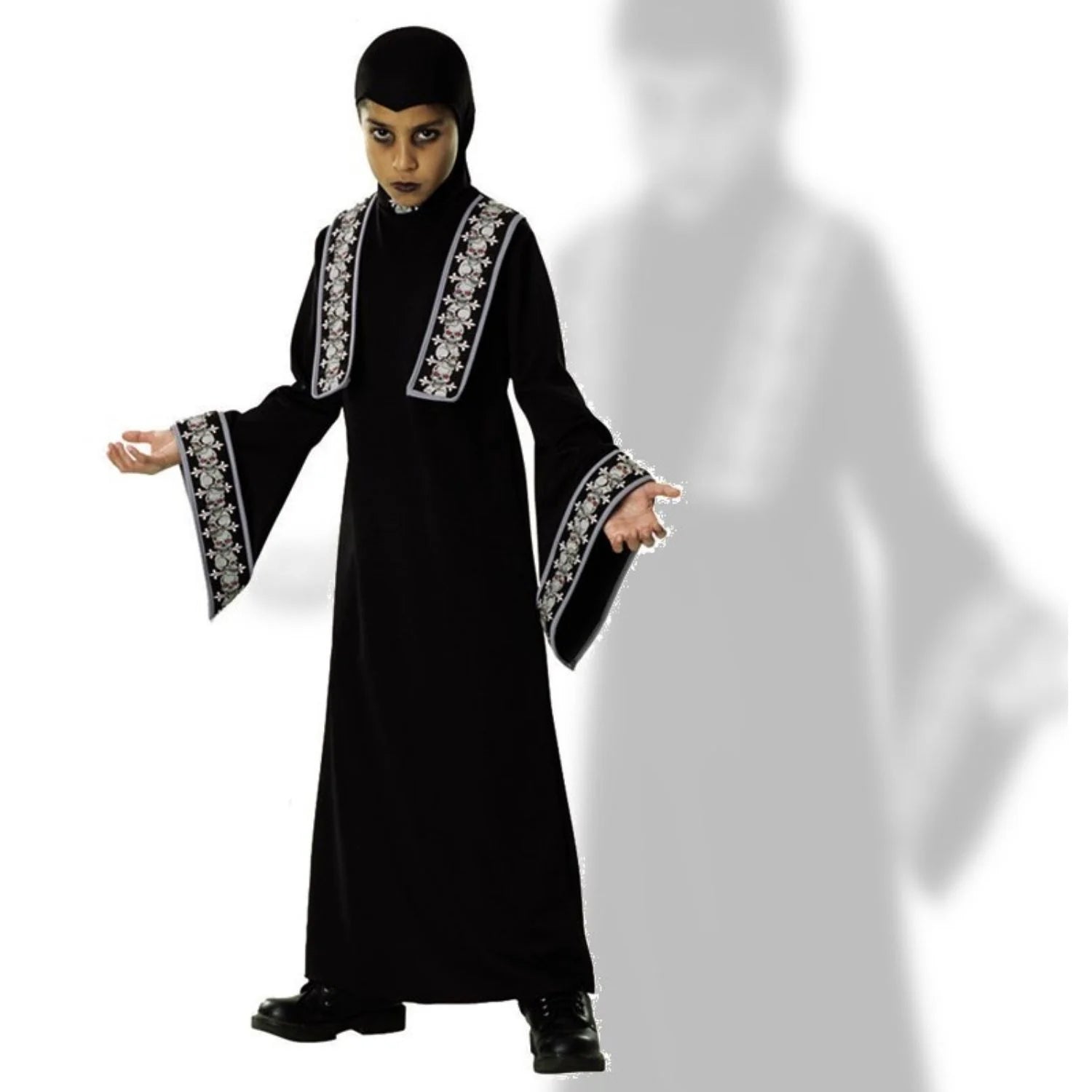 Disfraz Sacerdote Tenebroso infantil con túnica negra y capucha