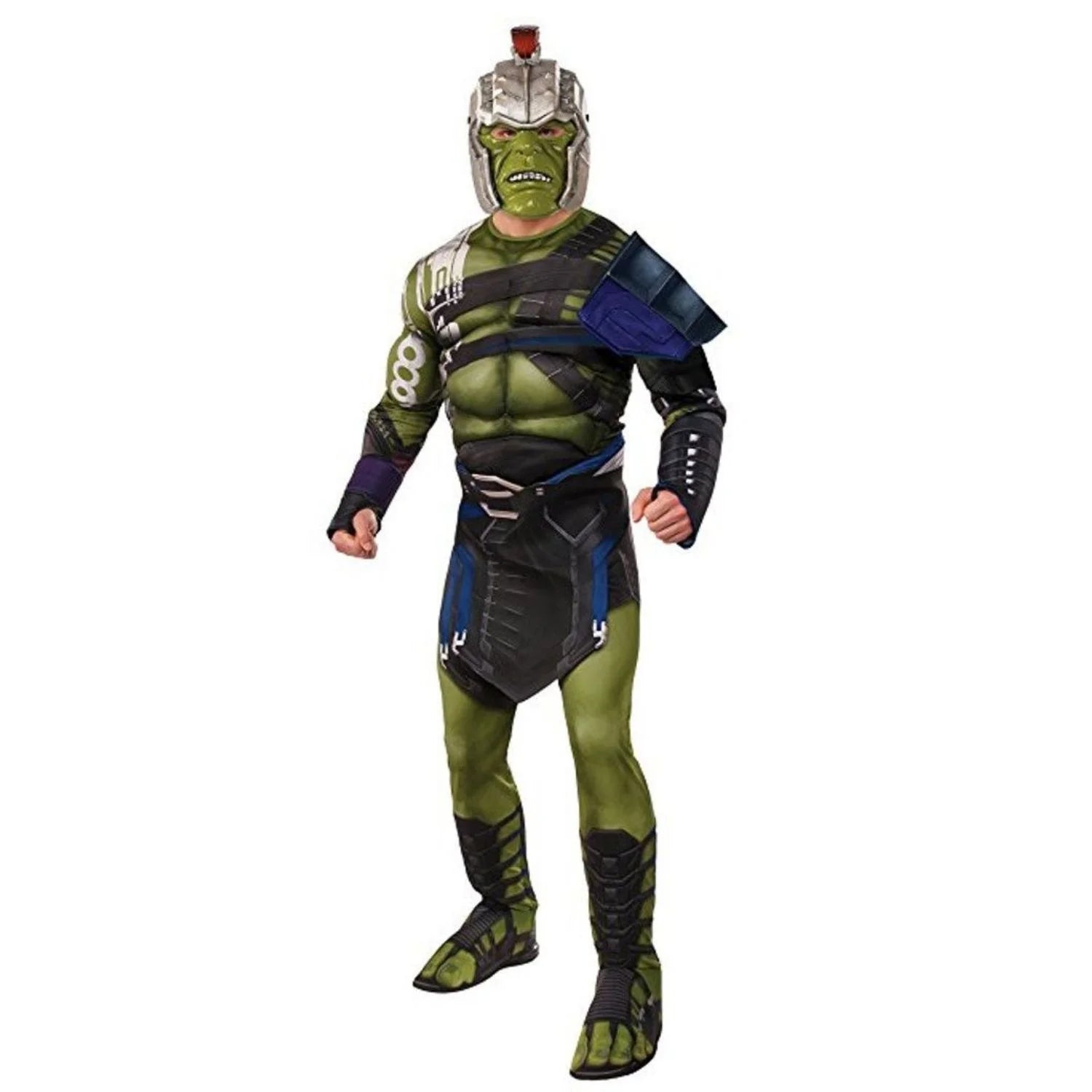 Disfraz de Thor Ragnarok adulto musculoso con máscara y traje acolchado