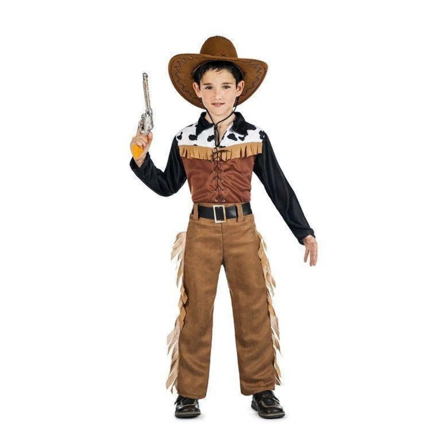 Disfraz de vaquero de Texas infantil con camisa pantalón y cinturón