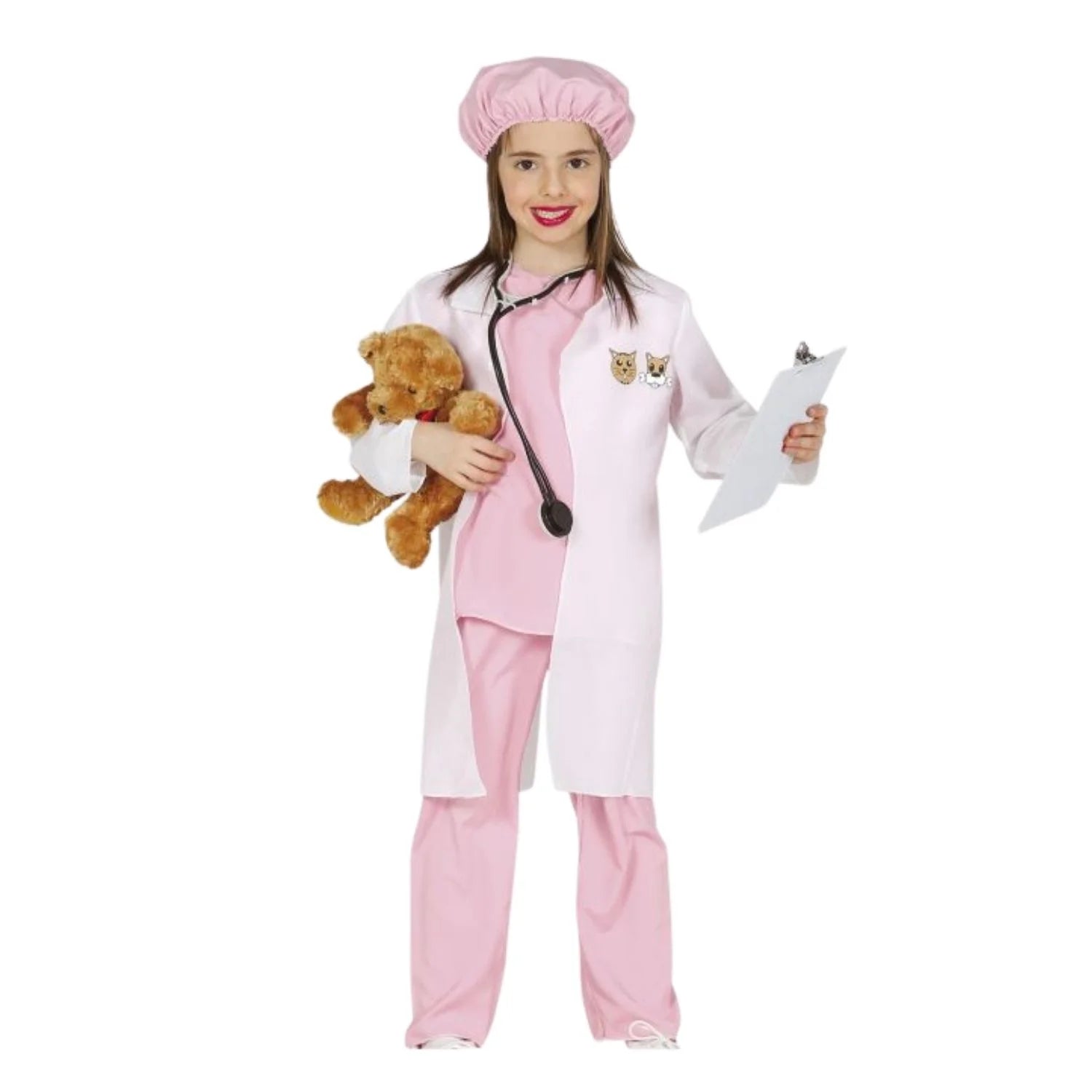 Disfraz veterinaria infantil con bata y gorro