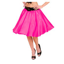 falda fucsia de raso con enagua estilo años 60 complemento para look retro en fiestas temáticas